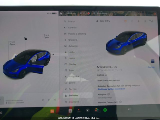 Photo 6 VIN: 5YJ3E1EA0KF413112 - TESLA MODEL 3 