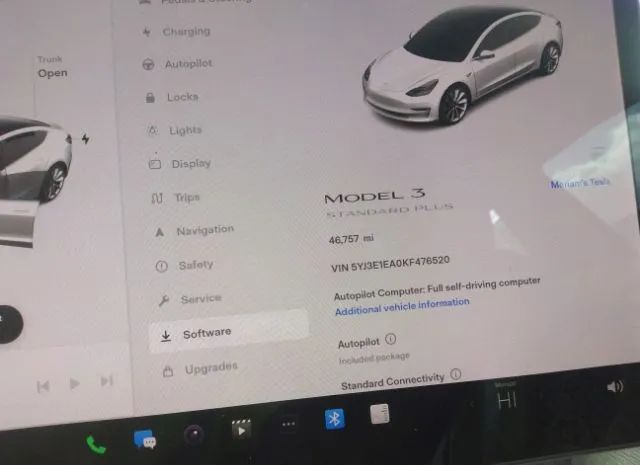 Photo 6 VIN: 5YJ3E1EA0KF476520 - TESLA MODEL 3 