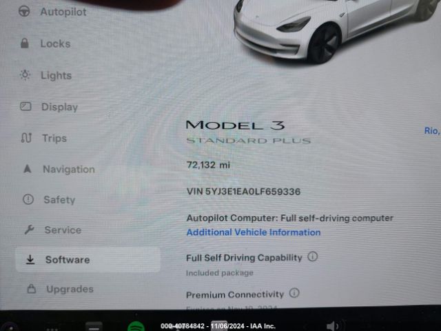 Photo 6 VIN: 5YJ3E1EA0LF659336 - TESLA MODEL 3 