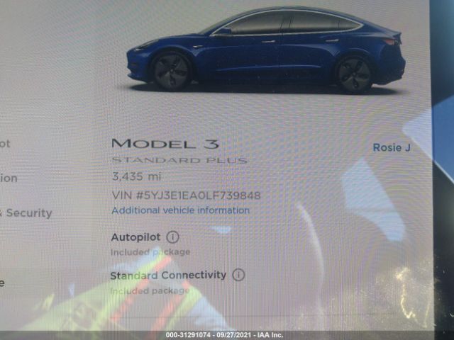 Photo 6 VIN: 5YJ3E1EA0LF739848 - TESLA MODEL 3 