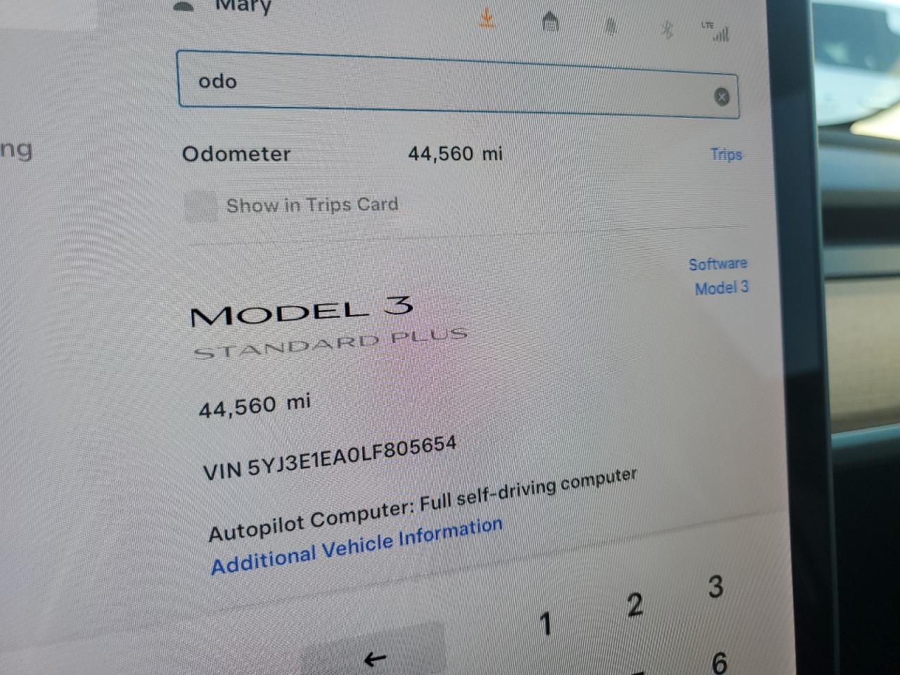 Photo 8 VIN: 5YJ3E1EA0LF805654 - TESLA MODEL 3 