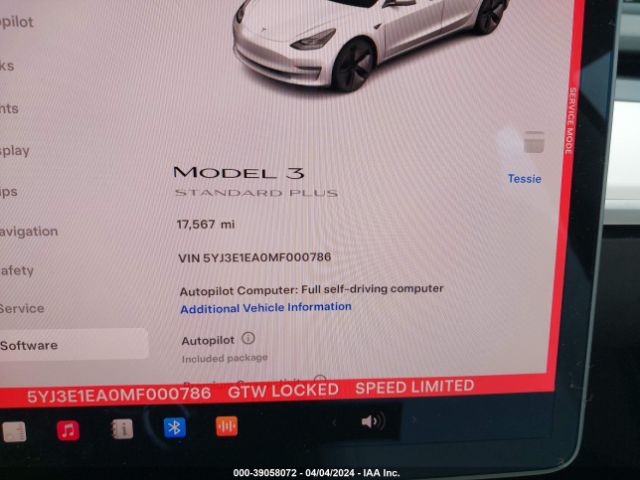 Photo 6 VIN: 5YJ3E1EA0MF000786 - TESLA MODEL 3 