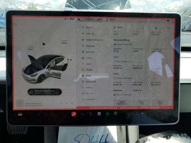 Photo 8 VIN: 5YJ3E1EA0MF871056 - TESLA MODEL 3 