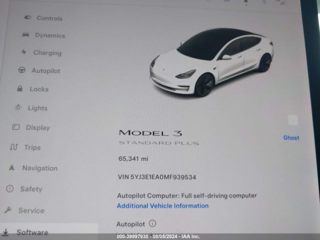 Photo 6 VIN: 5YJ3E1EA0MF939534 - TESLA MODEL 3 