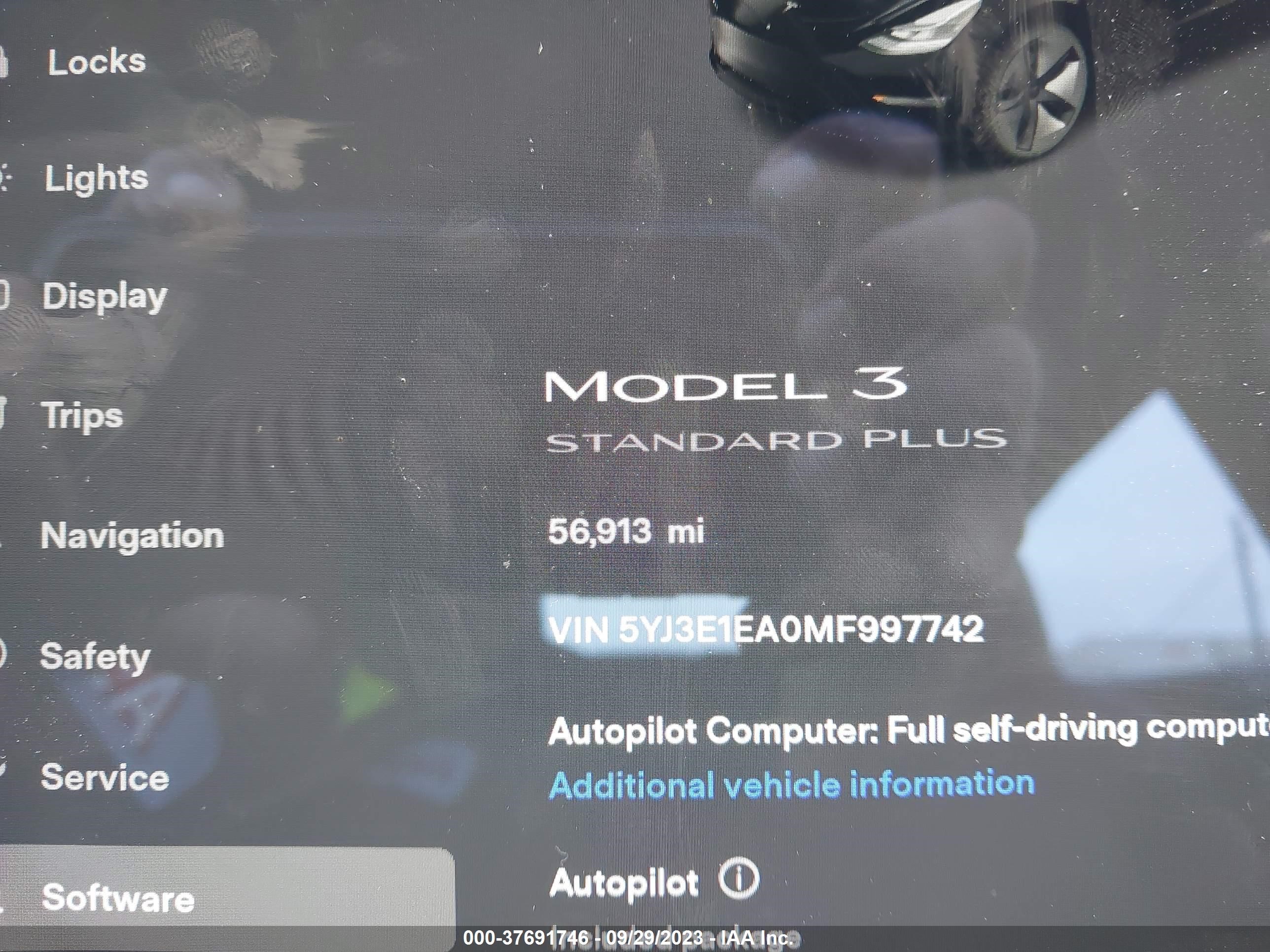 Photo 12 VIN: 5YJ3E1EA0MF997742 - TESLA MODEL 3 