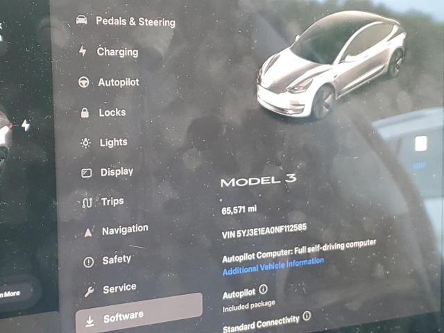 Photo 8 VIN: 5YJ3E1EA0NF112585 - TESLA MODEL 3 