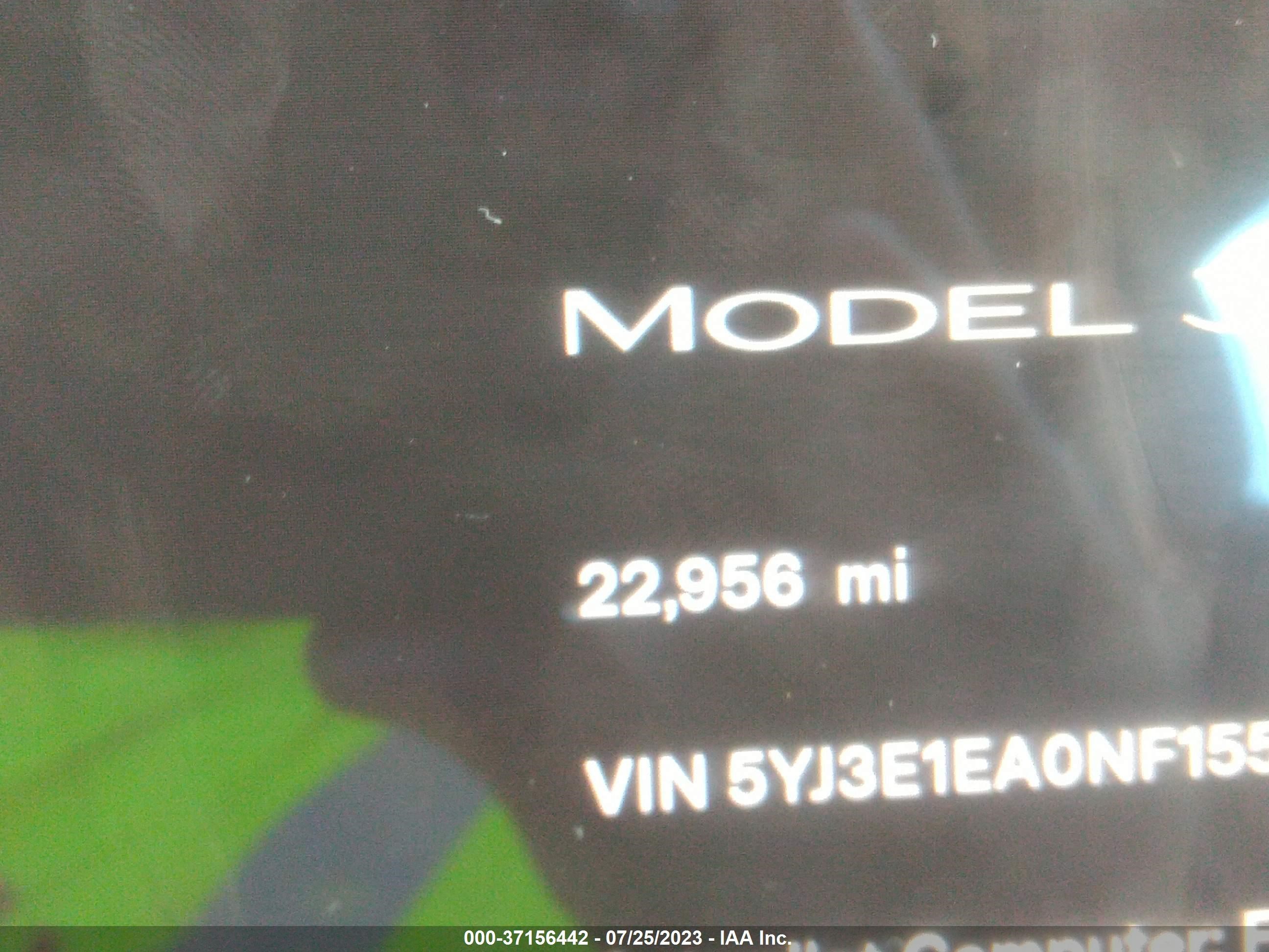 Photo 13 VIN: 5YJ3E1EA0NF155484 - TESLA MODEL 3 