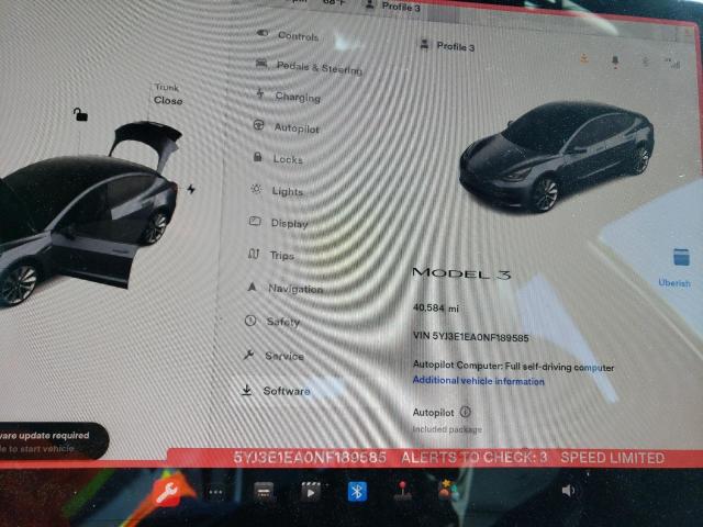 Photo 8 VIN: 5YJ3E1EA0NF189585 - TESLA MODEL 3 