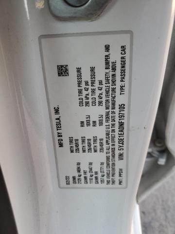 Photo 12 VIN: 5YJ3E1EA0NF197105 - TESLA MODEL 3 