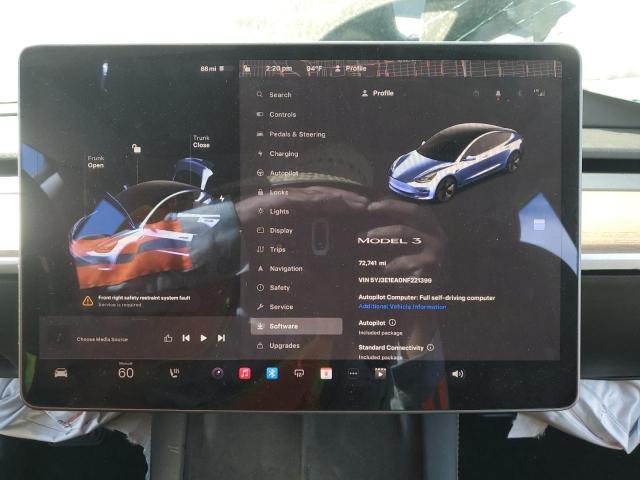 Photo 8 VIN: 5YJ3E1EA0NF221399 - TESLA MODEL 3 