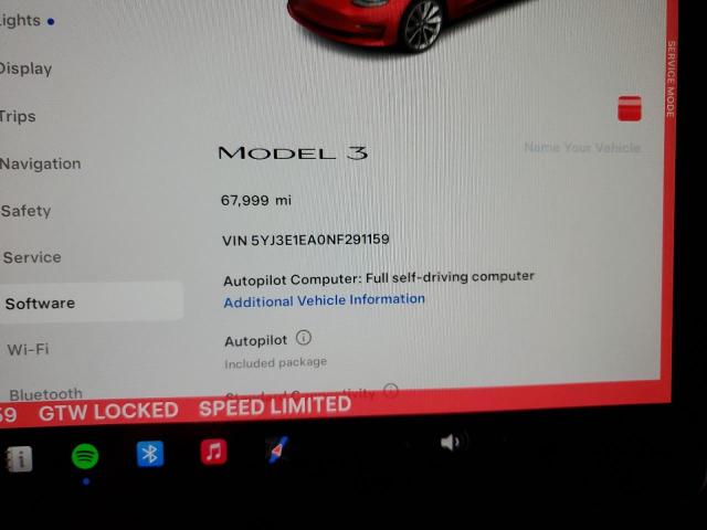 Photo 8 VIN: 5YJ3E1EA0NF291159 - TESLA MODEL 3 