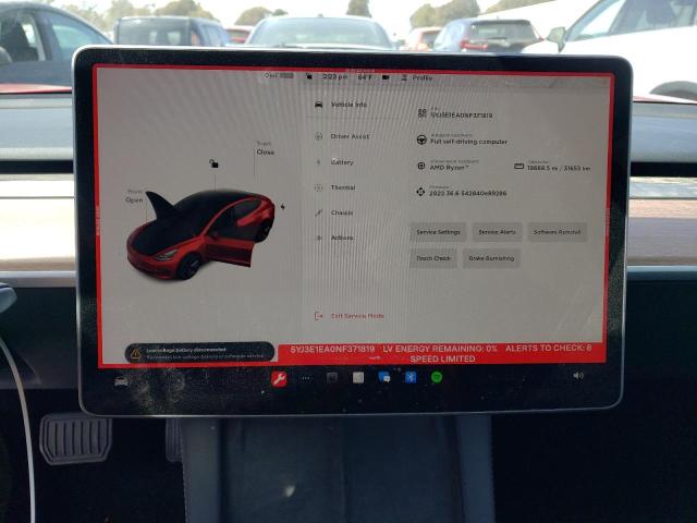 Photo 8 VIN: 5YJ3E1EA0NF371819 - TESLA MODEL 3 