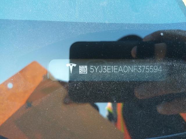 Photo 11 VIN: 5YJ3E1EA0NF375594 - TESLA MODEL 3 