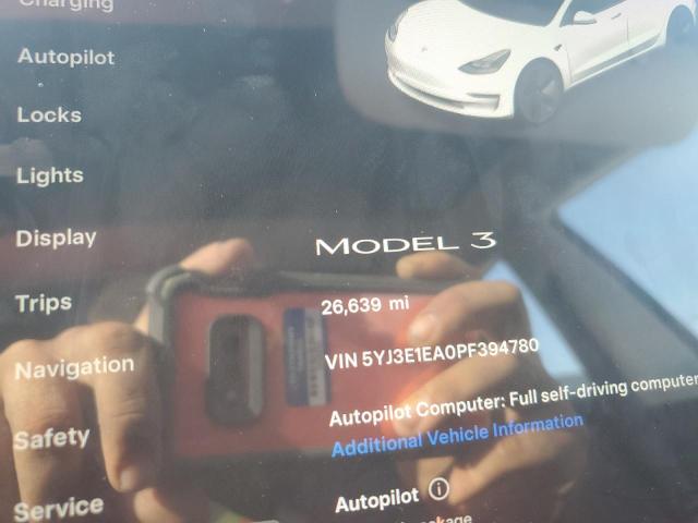 Photo 8 VIN: 5YJ3E1EA0PF394780 - TESLA MODEL 3 