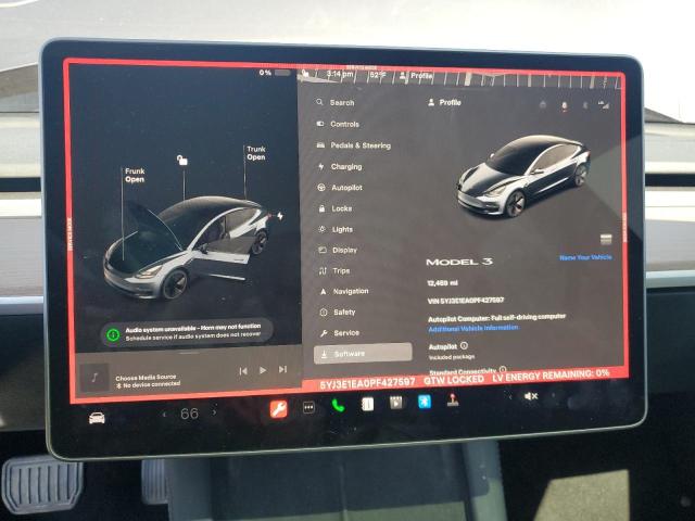 Photo 8 VIN: 5YJ3E1EA0PF427597 - TESLA MODEL 3 