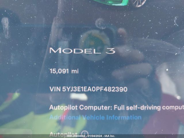 Photo 6 VIN: 5YJ3E1EA0PF482390 - TESLA MODEL 3 