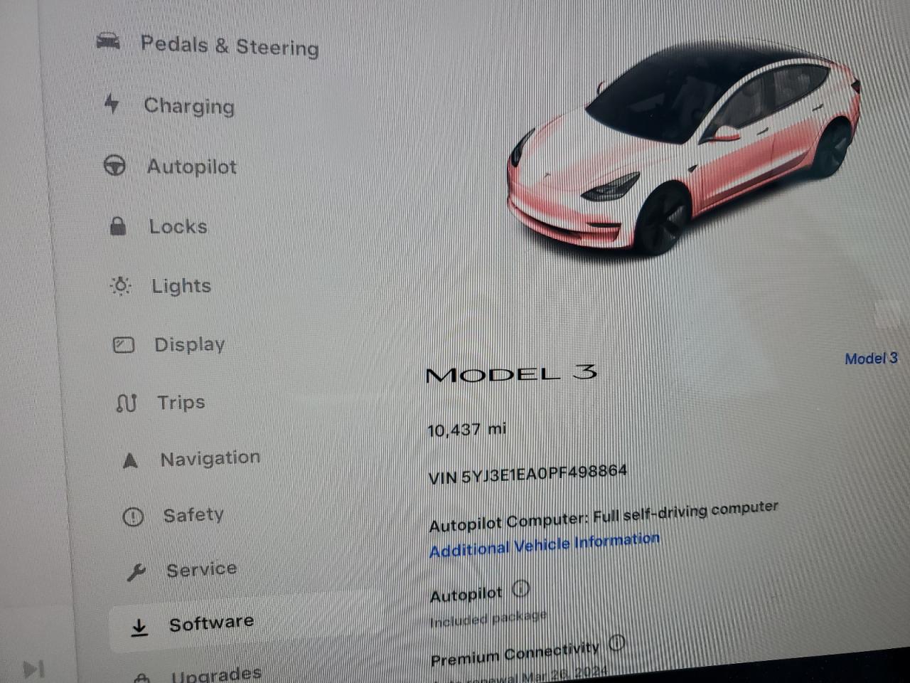 Photo 8 VIN: 5YJ3E1EA0PF498864 - TESLA MODEL 3 