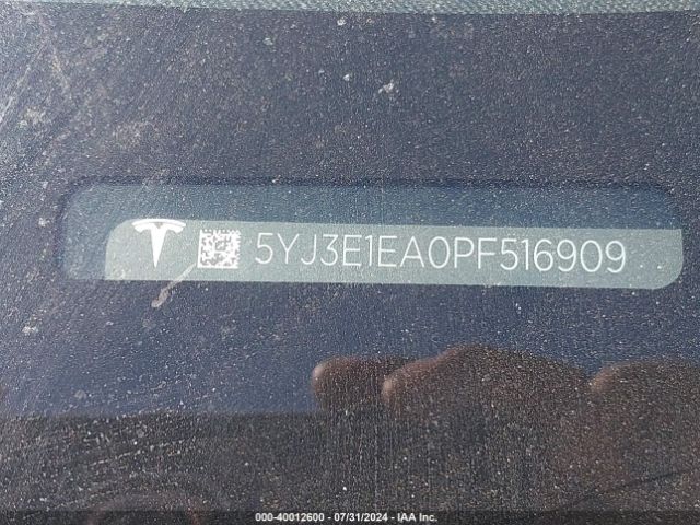 Photo 8 VIN: 5YJ3E1EA0PF516909 - TESLA MODEL 3 