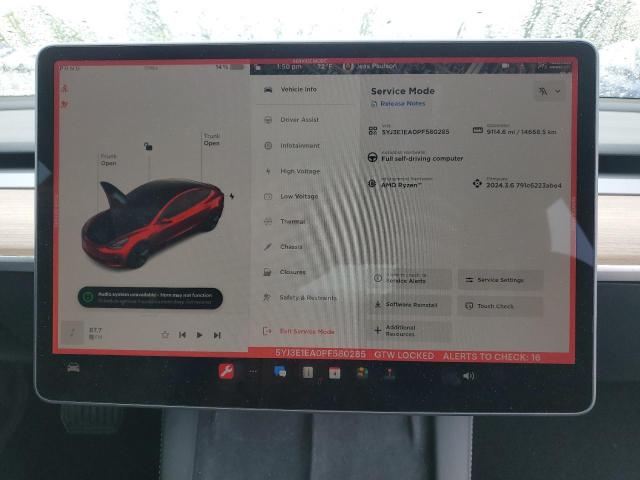 Photo 8 VIN: 5YJ3E1EA0PF580285 - TESLA MODEL 3 