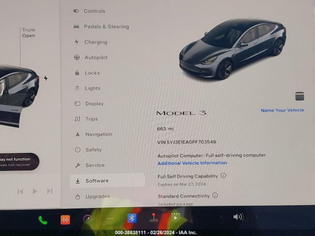 Photo 6 VIN: 5YJ3E1EA0PF703549 - TESLA MODEL 3 