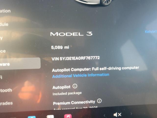 Photo 8 VIN: 5YJ3E1EA0RF767772 - TESLA MODEL 3 