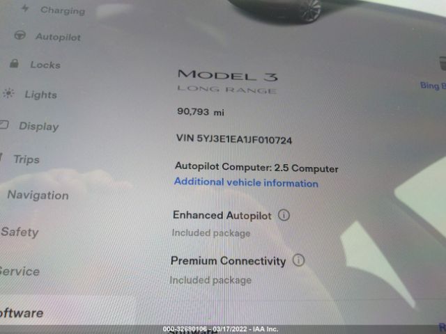 Photo 6 VIN: 5YJ3E1EA1JF010724 - TESLA MODEL 3 