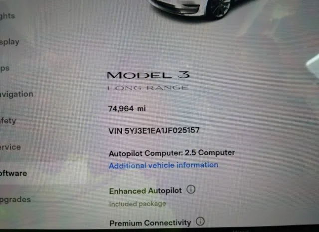 Photo 6 VIN: 5YJ3E1EA1JF025157 - TESLA MODEL 3 