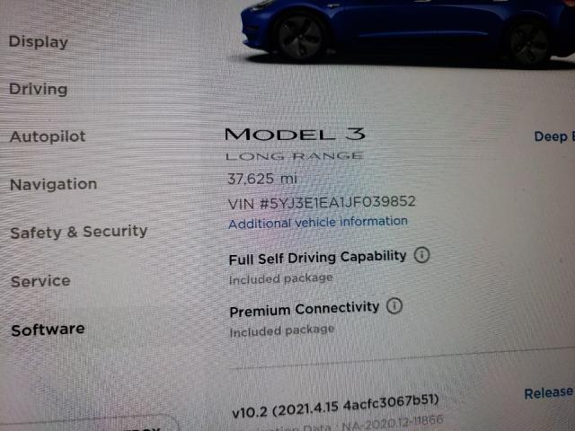 Photo 7 VIN: 5YJ3E1EA1JF039852 - TESLA MODEL 3 