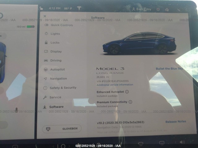 Photo 6 VIN: 5YJ3E1EA1JF042055 - TESLA MODEL 3 