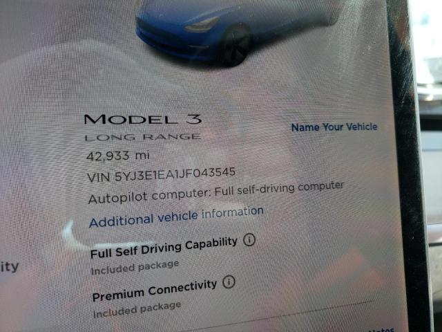 Photo 7 VIN: 5YJ3E1EA1JF043545 - TESLA MODEL 3 