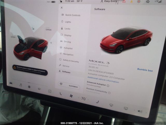 Photo 6 VIN: 5YJ3E1EA1JF045831 - TESLA MODEL 3 