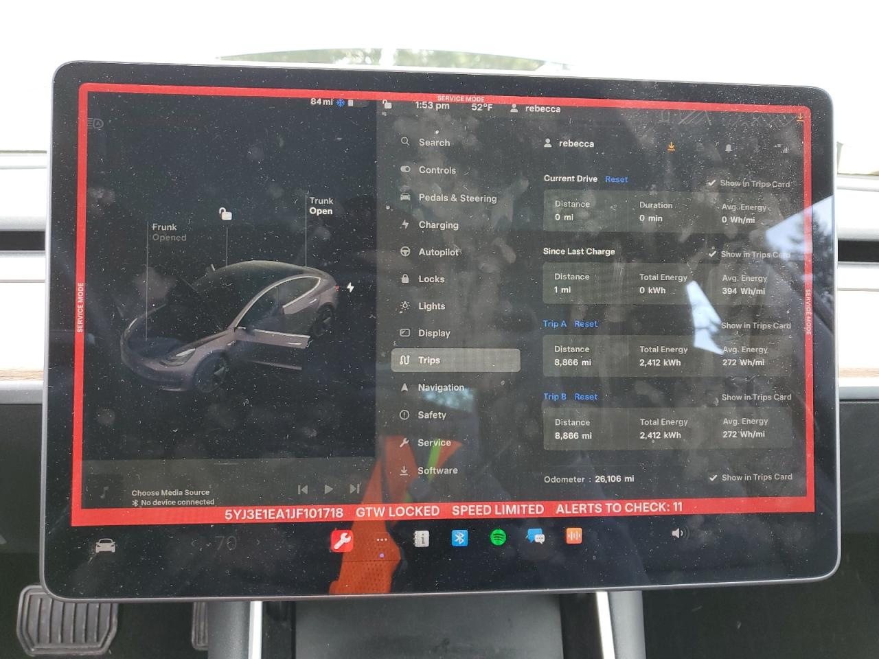 Photo 8 VIN: 5YJ3E1EA1JF101718 - TESLA MODEL 3 