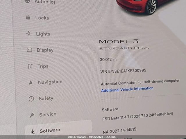 Photo 6 VIN: 5YJ3E1EA1KF300995 - TESLA MODEL 3 