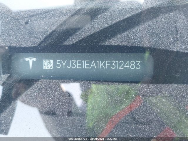 Photo 8 VIN: 5YJ3E1EA1KF312483 - TESLA MODEL 3 