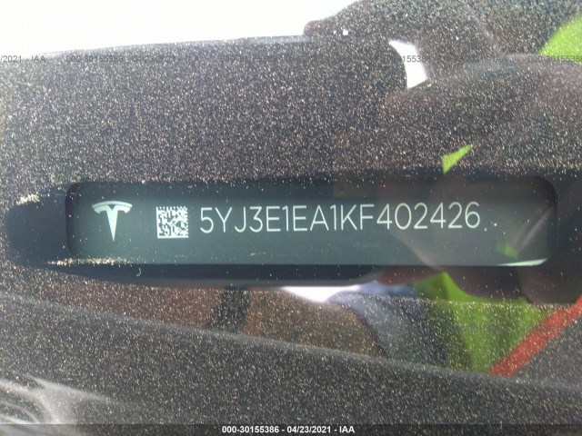 Photo 8 VIN: 5YJ3E1EA1KF402426 - TESLA MODEL 3 