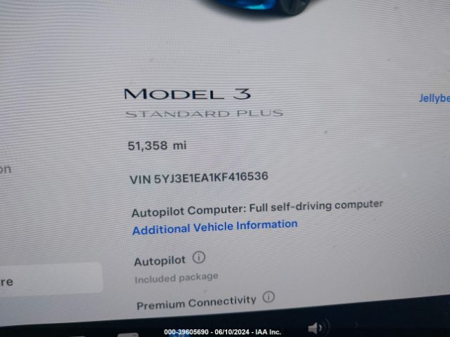 Photo 6 VIN: 5YJ3E1EA1KF416536 - TESLA MODEL 3 