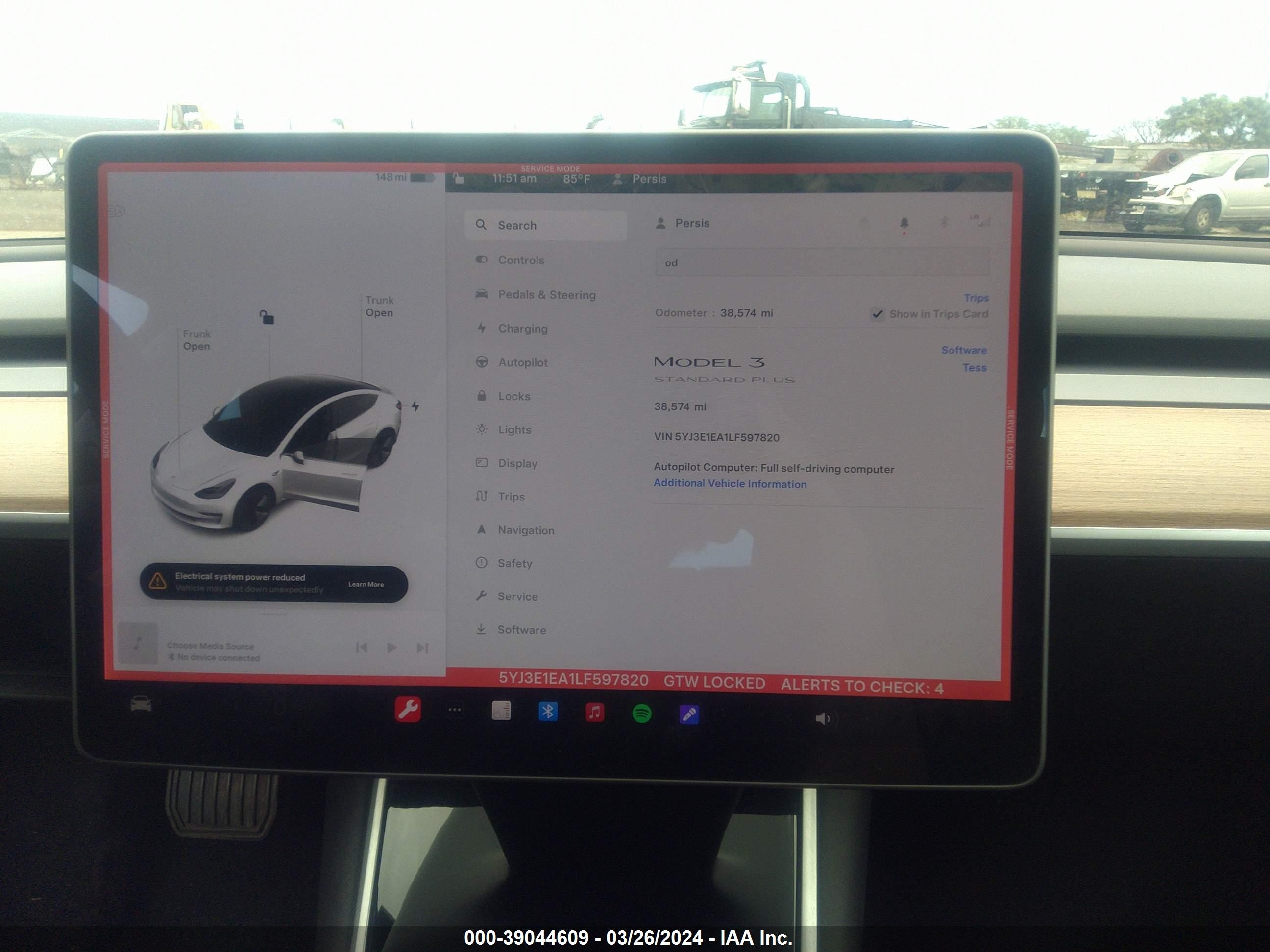 Photo 6 VIN: 5YJ3E1EA1LF597820 - TESLA MODEL 3 