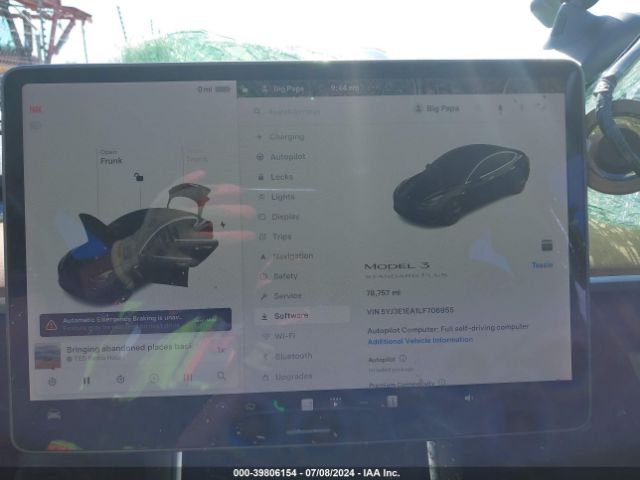 Photo 6 VIN: 5YJ3E1EA1LF706955 - TESLA MODEL 3 