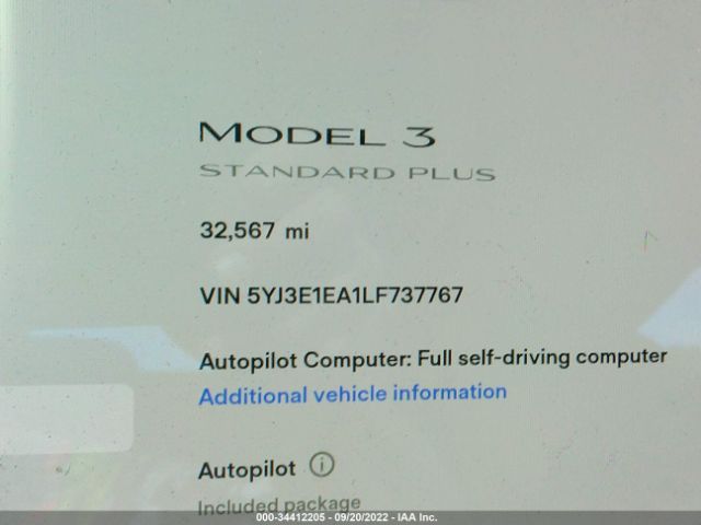 Photo 8 VIN: 5YJ3E1EA1LF737767 - TESLA MODEL 3 