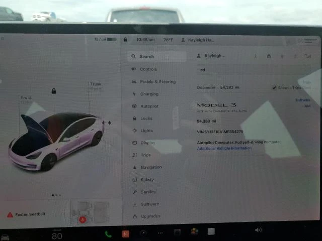 Photo 8 VIN: 5YJ3E1EA1MF854279 - TESLA MODEL 3 