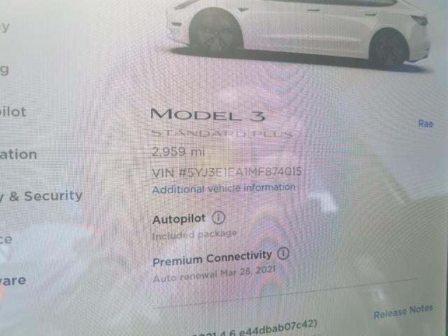 Photo 7 VIN: 5YJ3E1EA1MF874015 - TESLA MODEL 3 