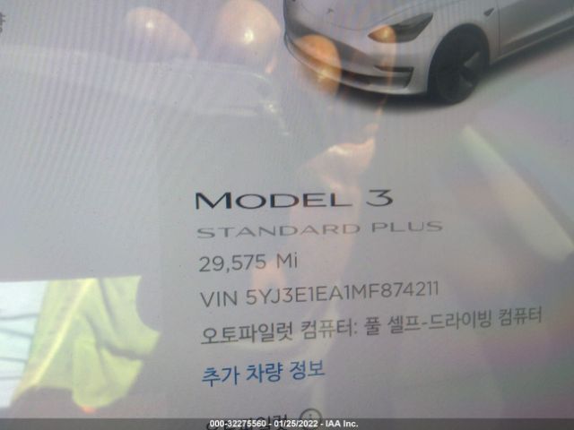 Photo 6 VIN: 5YJ3E1EA1MF874211 - TESLA MODEL 3 