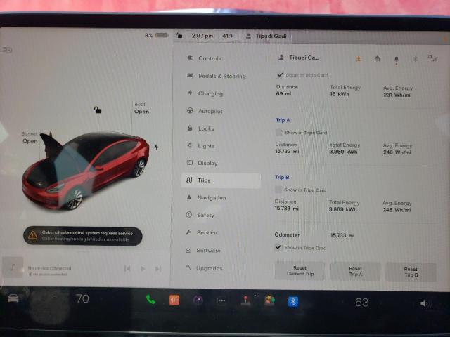 Photo 8 VIN: 5YJ3E1EA1NF290375 - TESLA MODEL 3 