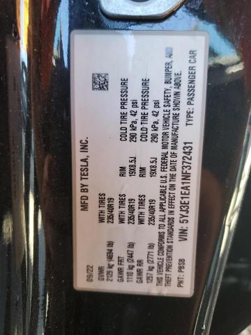 Photo 11 VIN: 5YJ3E1EA1NF372431 - TESLA MODEL 3 