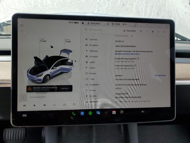 Photo 8 VIN: 5YJ3E1EA1PF403602 - TESLA MODEL 3 