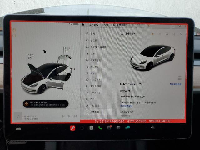 Photo 8 VIN: 5YJ3E1EA1PF406290 - TESLA MODEL 3 