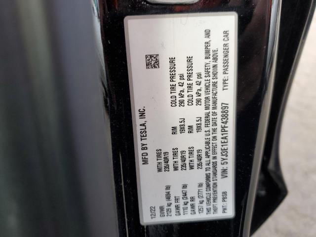 Photo 11 VIN: 5YJ3E1EA1PF438897 - TESLA MODEL 3 