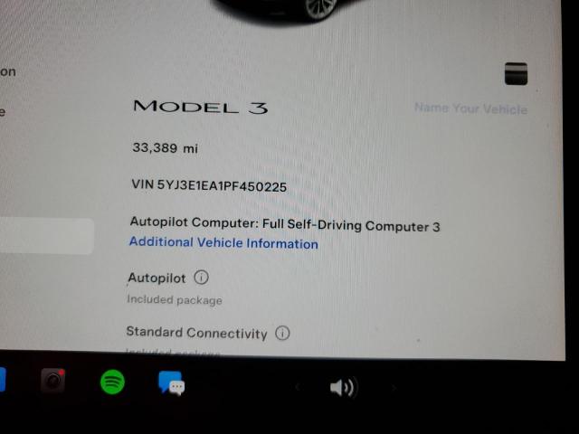 Photo 8 VIN: 5YJ3E1EA1PF450225 - TESLA MODEL 3 