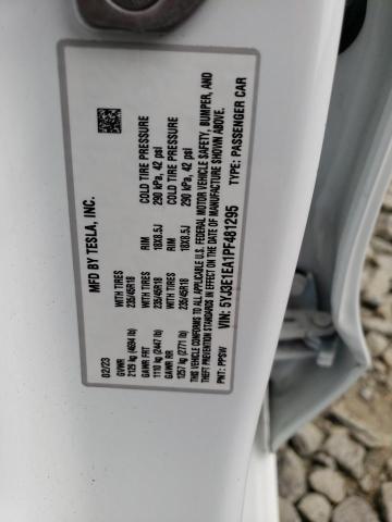 Photo 12 VIN: 5YJ3E1EA1PF481295 - TESLA MODEL 3 