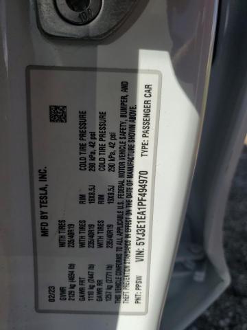 Photo 12 VIN: 5YJ3E1EA1PF494970 - TESLA MODEL 3 